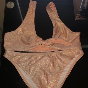 Pink glitter bathing suit !